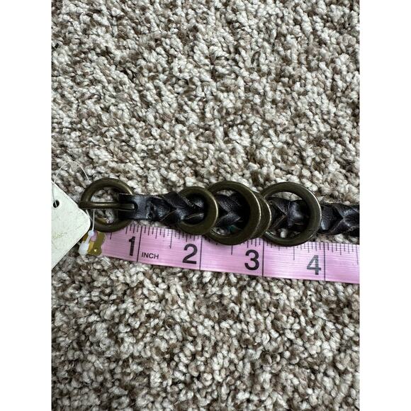 Fossil Multi Ring Keeper Chocolate Brown Leather Belt Slim Large - Picture 7 of 11